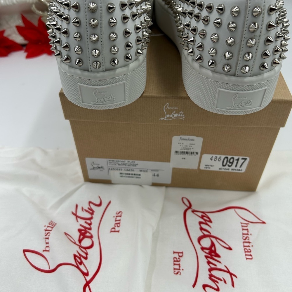 Men's Christian Louboutin roller boat spike slip on sneakers size 44 made Italy - Picture 7 of 11